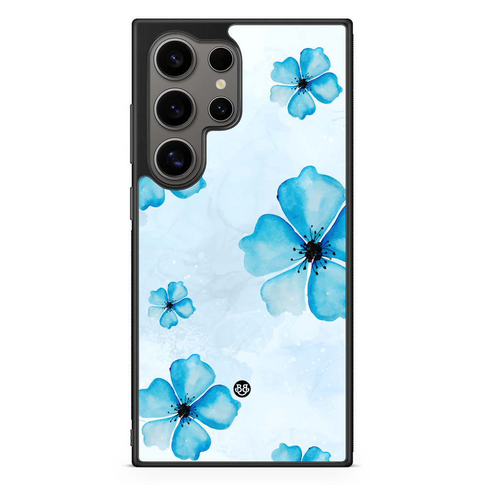 Samsung Galaxy S24 Ultra Skal - WILD BLOOM - Blue Bloom