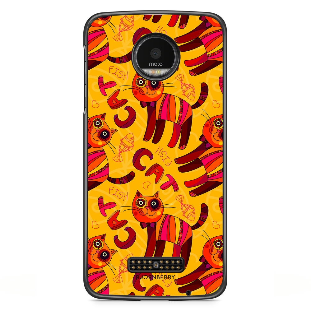 Moto Z2 Play Case - Cat & Fish