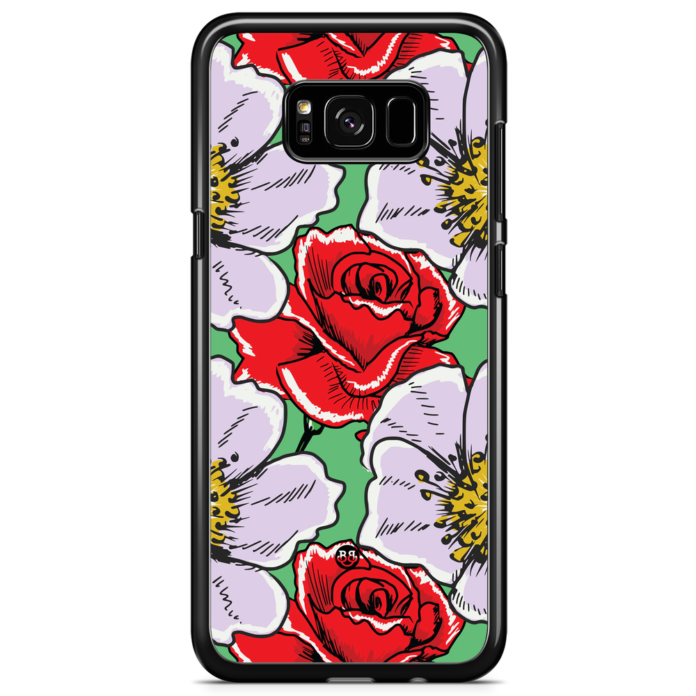 Samsung Galaxy S8 Plus Case - Red & White Floral