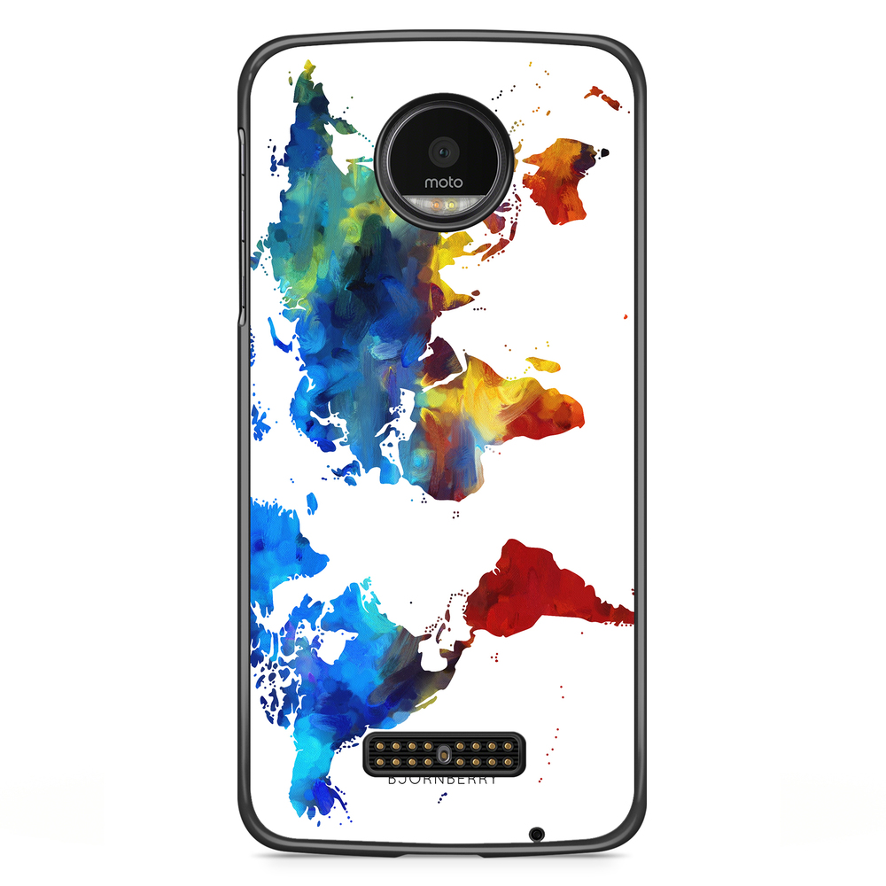 Moto Z2 Play Case - World Map