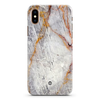 iPhone XS Max Premium Skal - Guldgrå Marmor