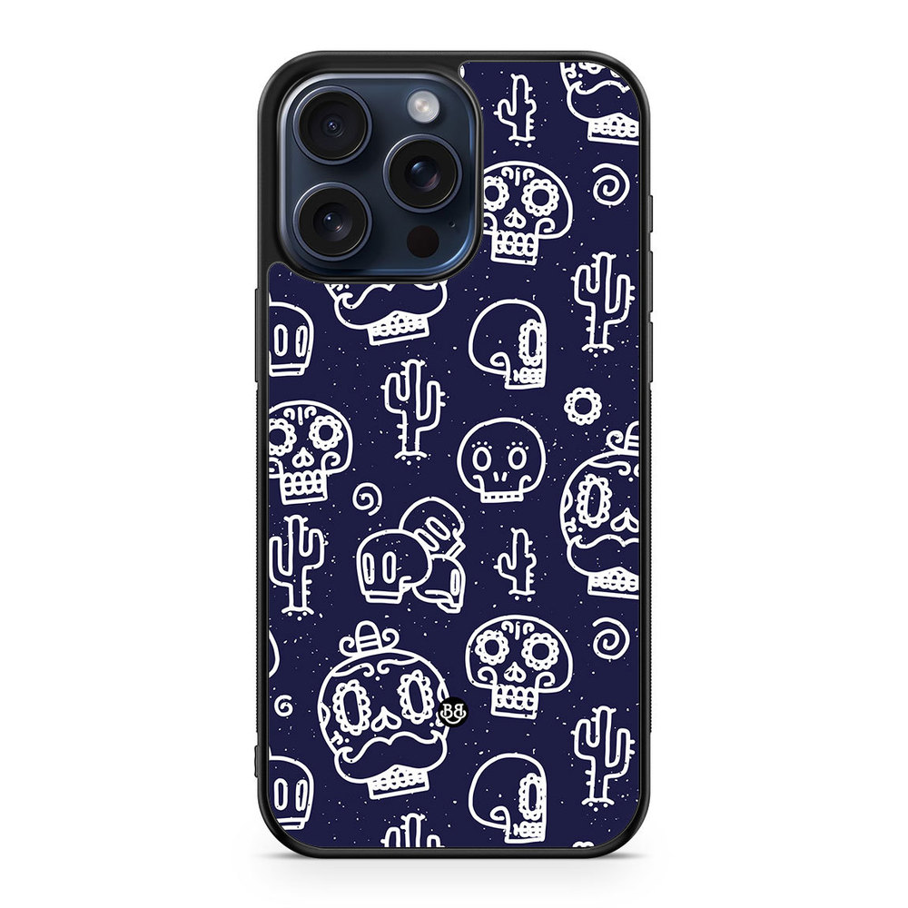 iPhone 15 Pro Max Case - Oldschool Skulls