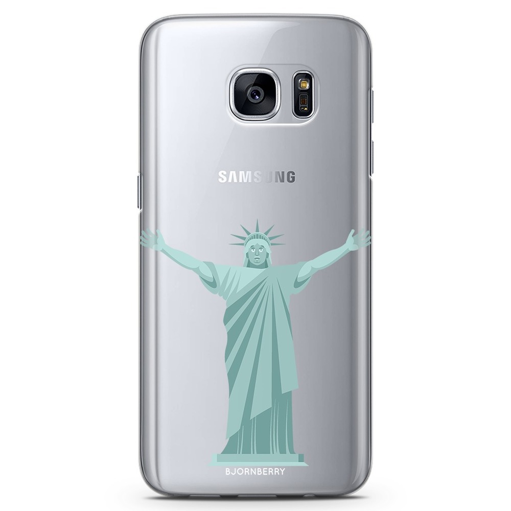 Samsung Galaxy S7 Genomskinligt Skal - Frihetsgudinnan | Mobilskal & Mobilfodral BJORNBERRY