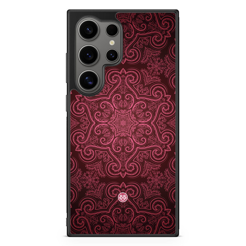 Samsung Galaxy S24 Ultra Case - Red Retro Pattern