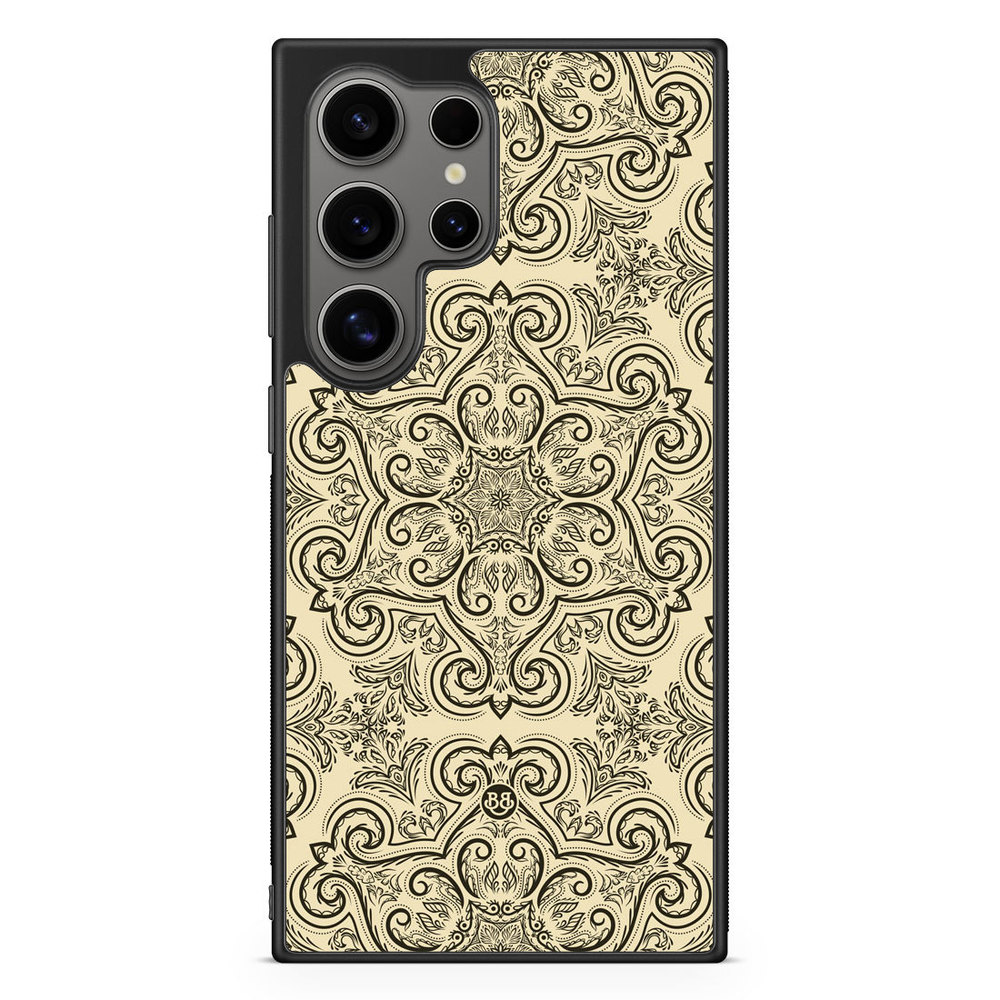 Samsung Galaxy S24 Ultra Case - Beige Retro Pattern