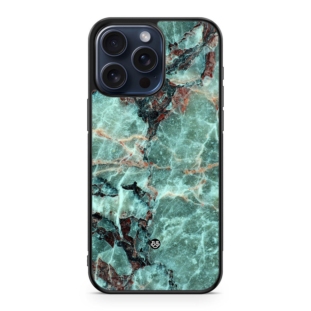 iPhone 15 Pro Max Case - Green Marble