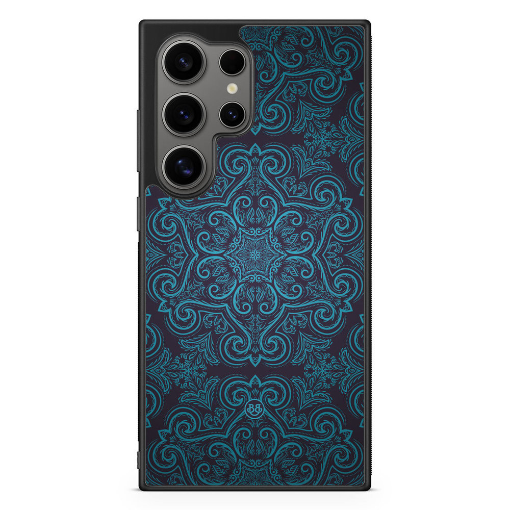 Samsung Galaxy S24 Ultra Case - Blue Retro Pattern
