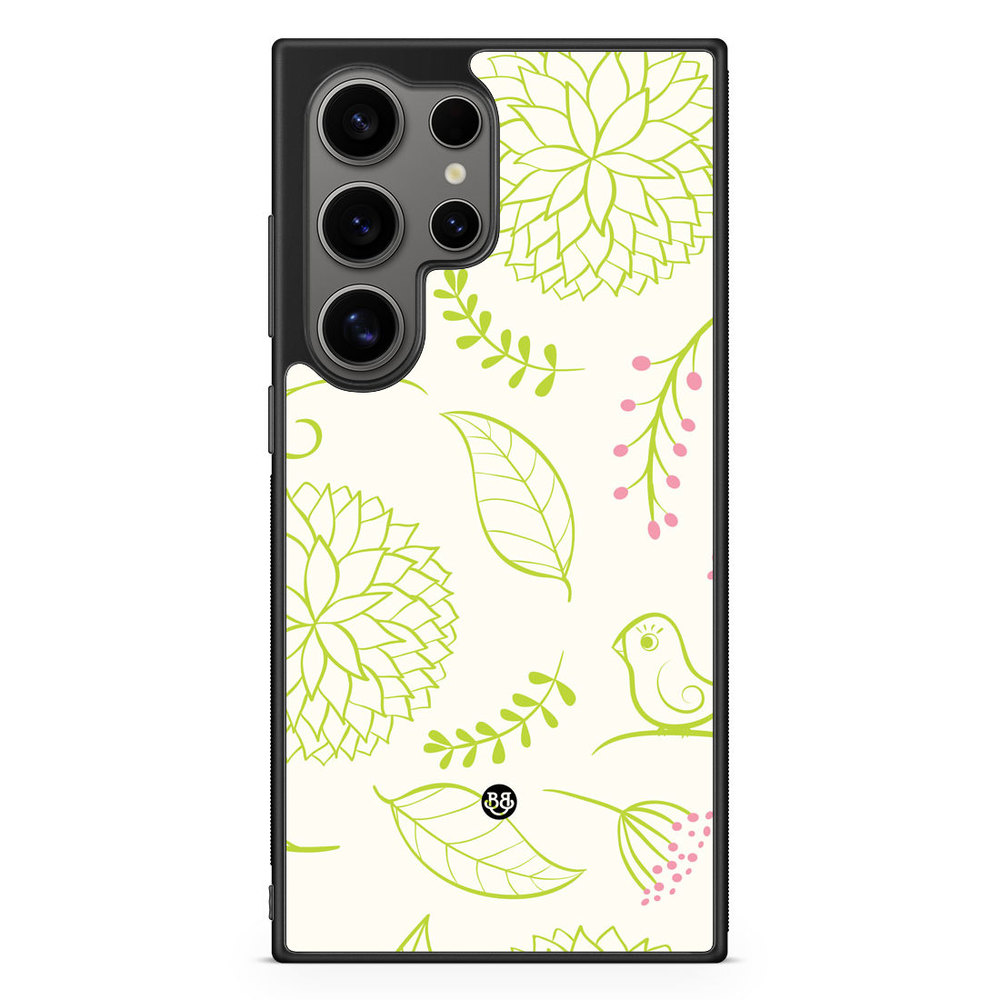 Samsung Galaxy S24 Ultra Case - Green Floral