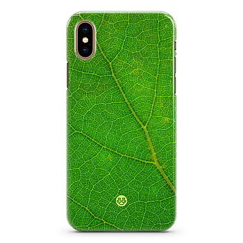 iPhone XS Max Premium Skal - Green Leaf