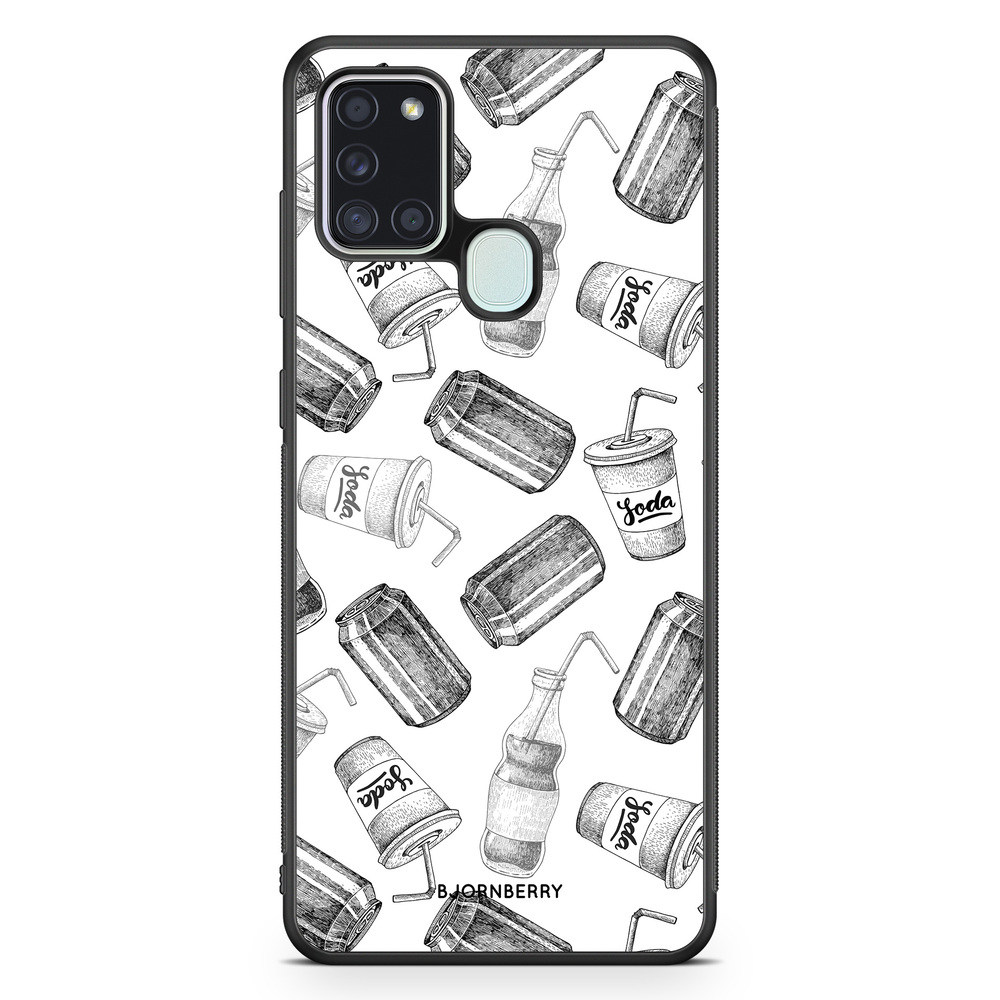 Samsung Galaxy A21s Case - Soda Black & White