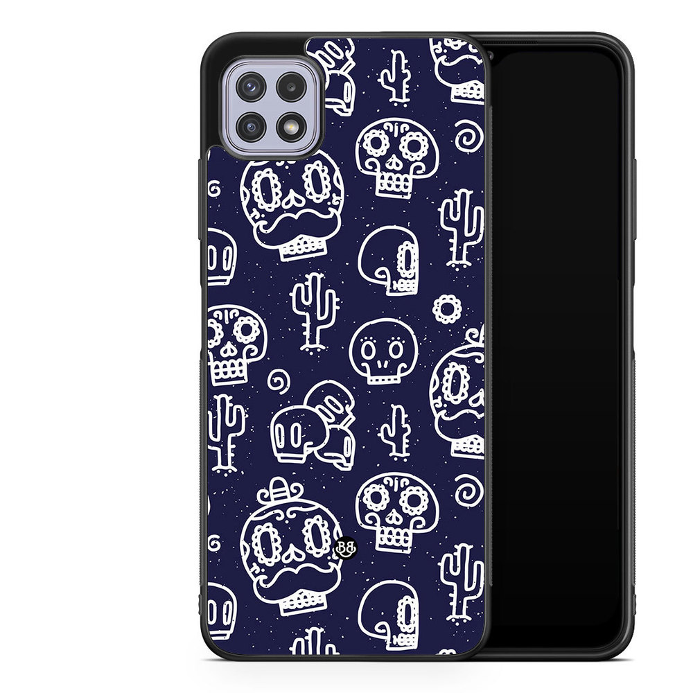 Samsung Galaxy A22 4G Case - Oldschool Skulls