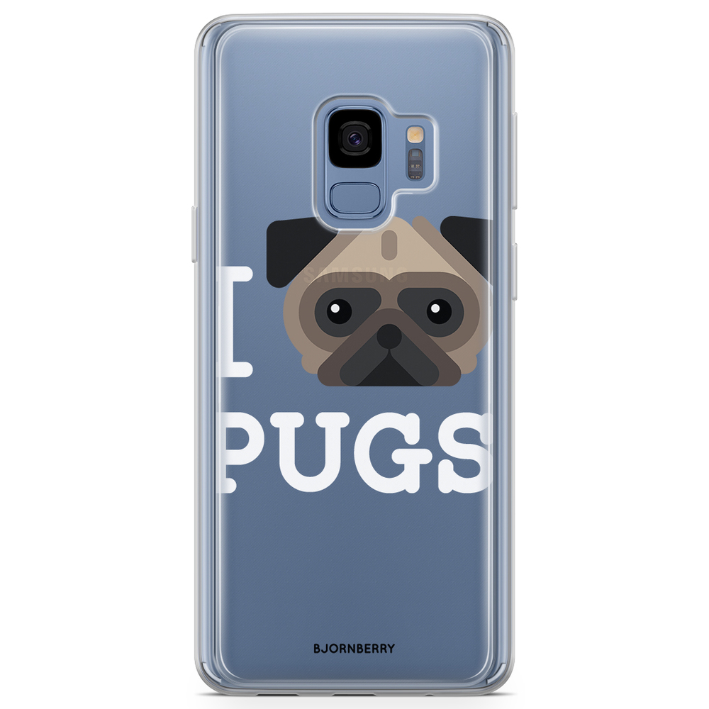 Samsung Galaxy S9 Fashion Case - I Love Pugs