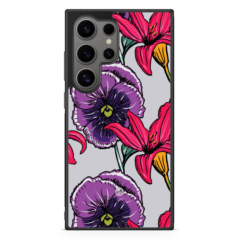 Samsung Galaxy S24 Ultra Case - Purple/Cerise Floral