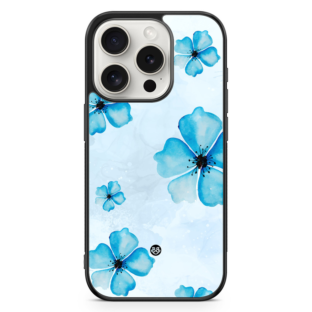 iPhone 15 Pro Case - WILD BLOOM - Blue Bloom
