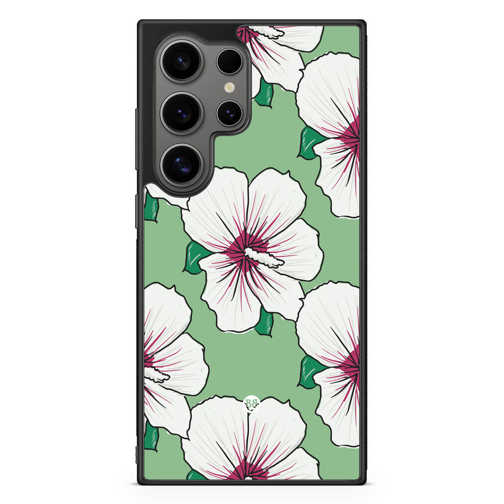 Samsung Galaxy S24 Ultra Case - Creamy White Flowers