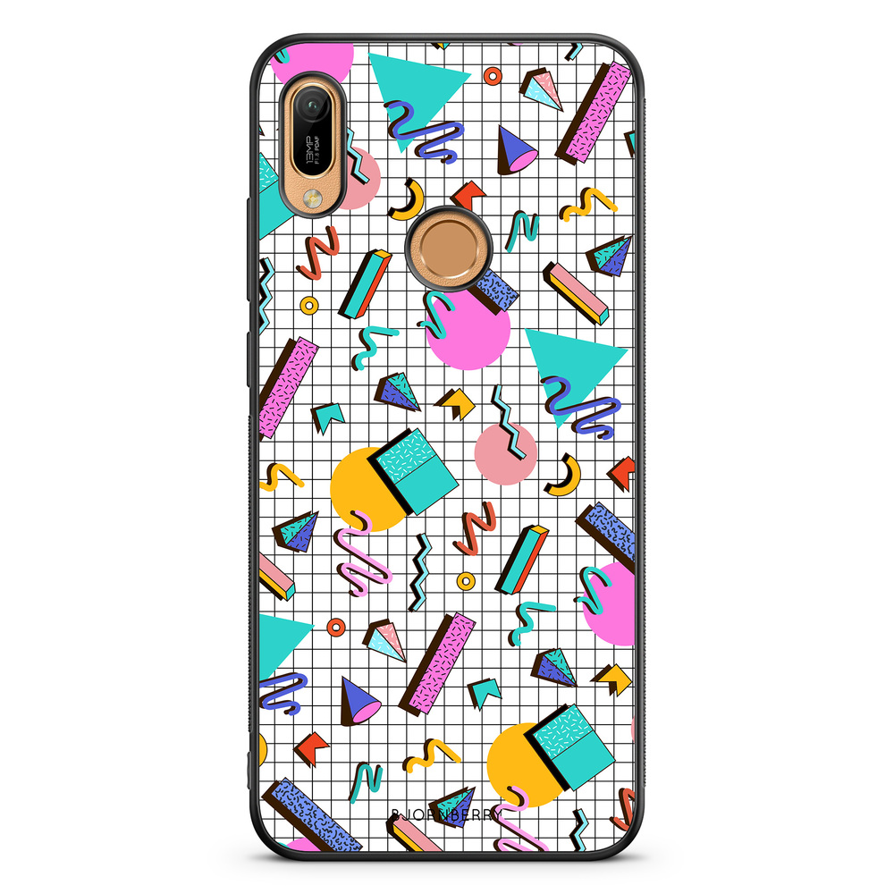 Huawei Y6 2019 Case - 80s Pattern
