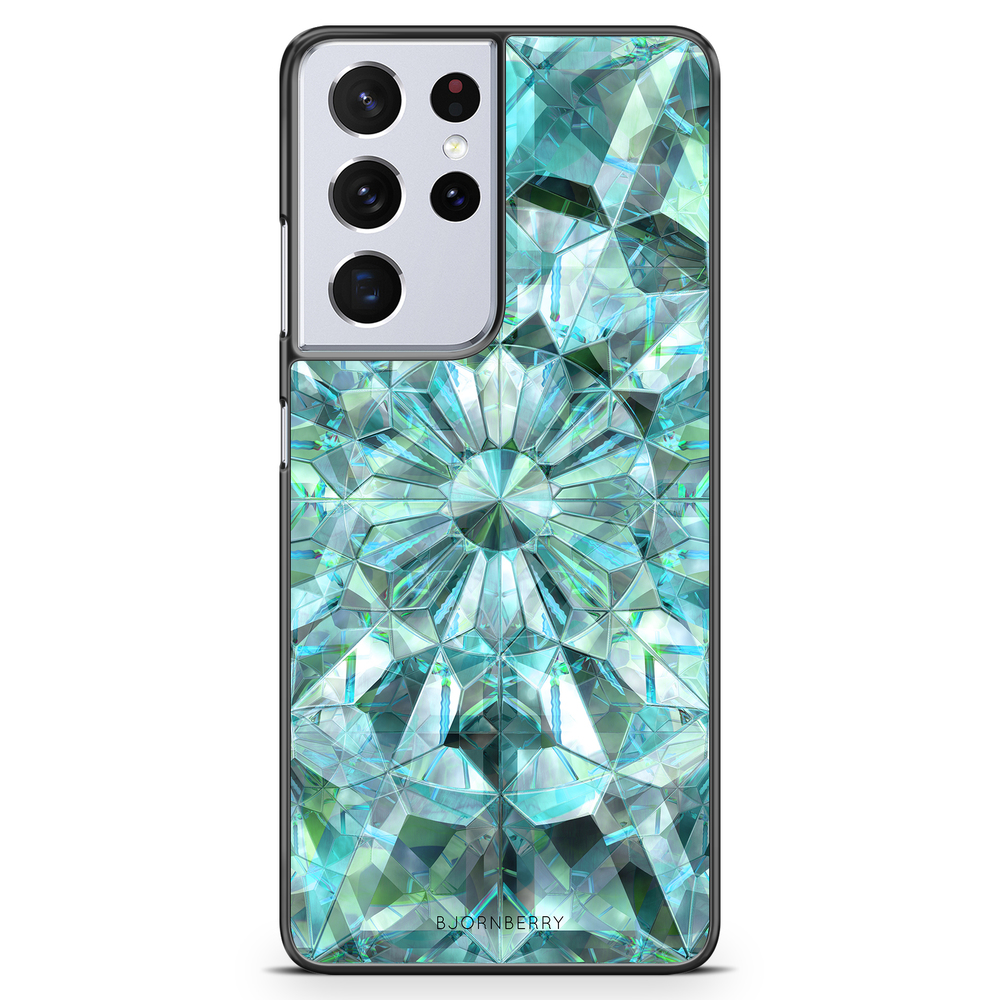 Samsung Galaxy S21 Ultra Case - Green Crystals