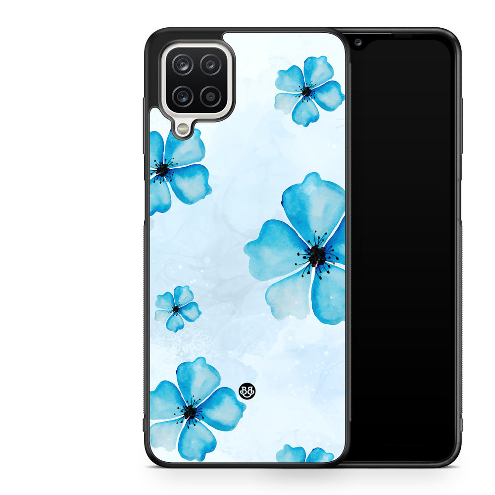 Samsung Galaxy A12 Case - WILD BLOOM - Blue Bloom
