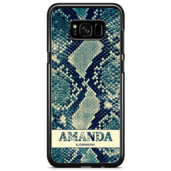 Samsung Galaxy S8 Skal Custom - Custom Blue Snake
