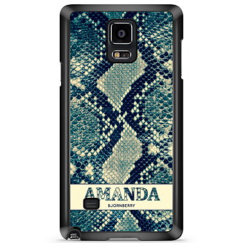 Samsung Galaxy Note 4 Skal Custom - Custom Blue Snake