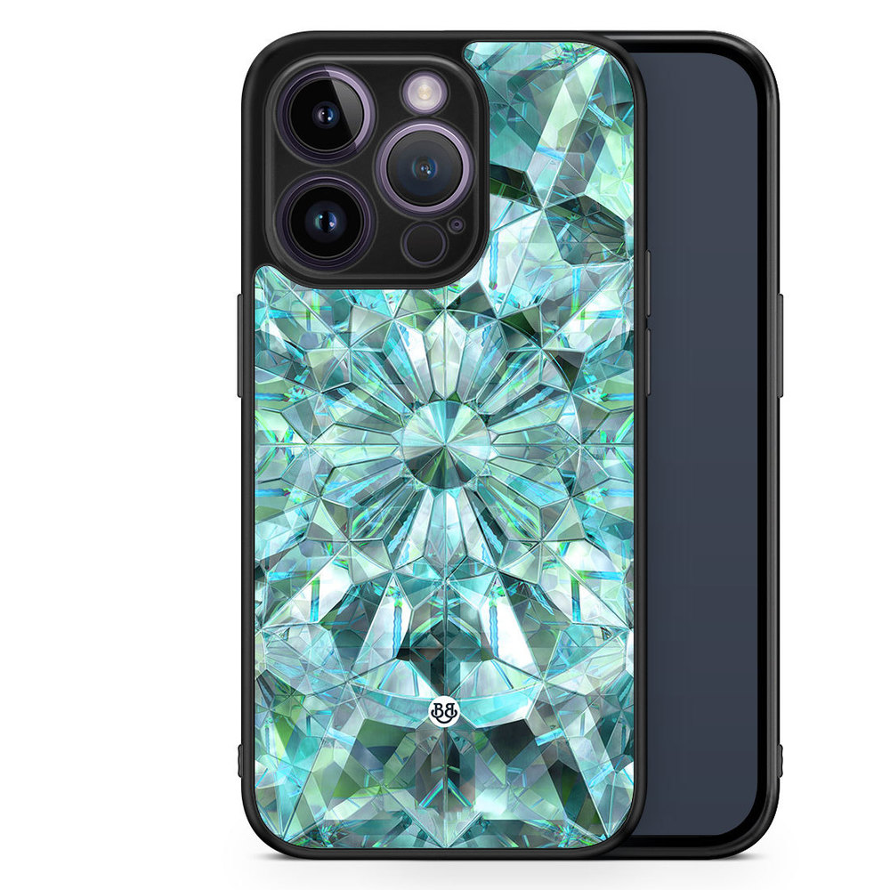 iPhone 14 Pro Case - Green Crystals