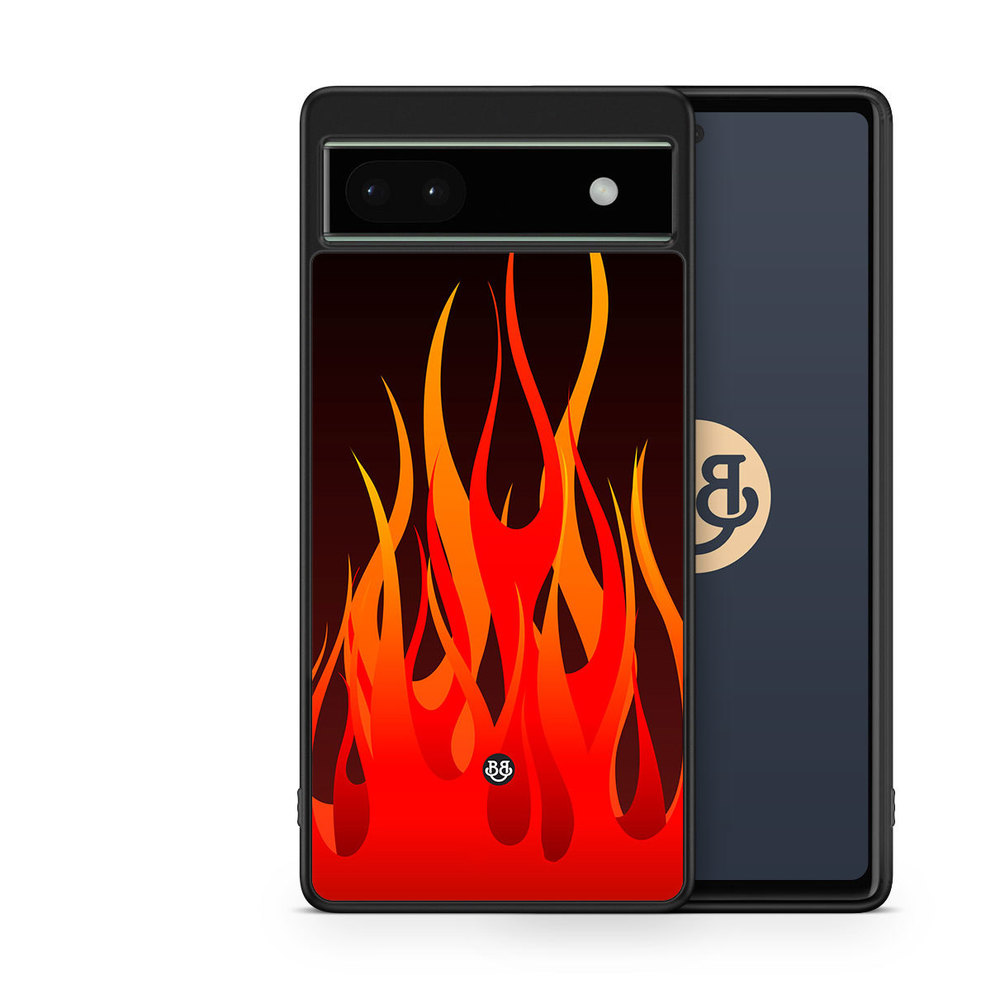 Google Pixel 6a Case - Flames