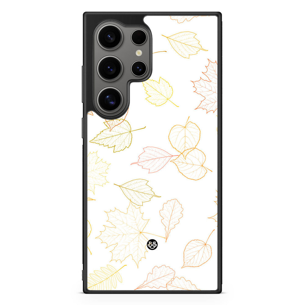 Samsung Galaxy S24 Ultra Case - White and Leaves