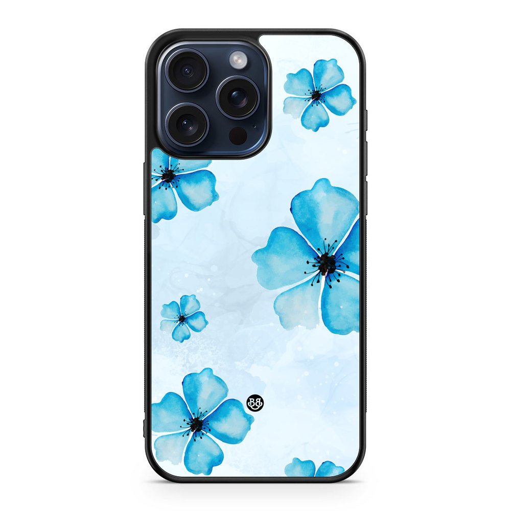 iPhone 15 Pro Max Case - WILD BLOOM - Blue Bloom
