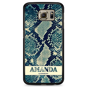 Samsung Galaxy S6 Skal Custom - Custom Blue Snake