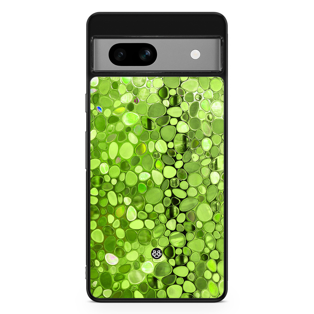 Google Pixel 7a Case - Stained Glass Green
