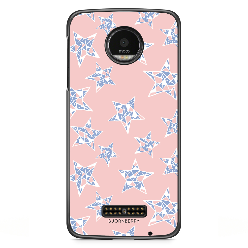 Moto Z2 Play Case - Rose Quartz Stars
