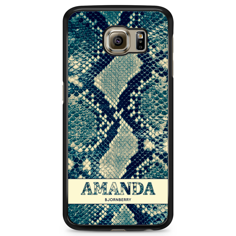Samsung Galaxy S6 Edge Case Custom - Custom Blue Snake