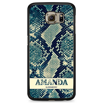 Samsung Galaxy S6 Edge Case Custom - Custom Blue Snake