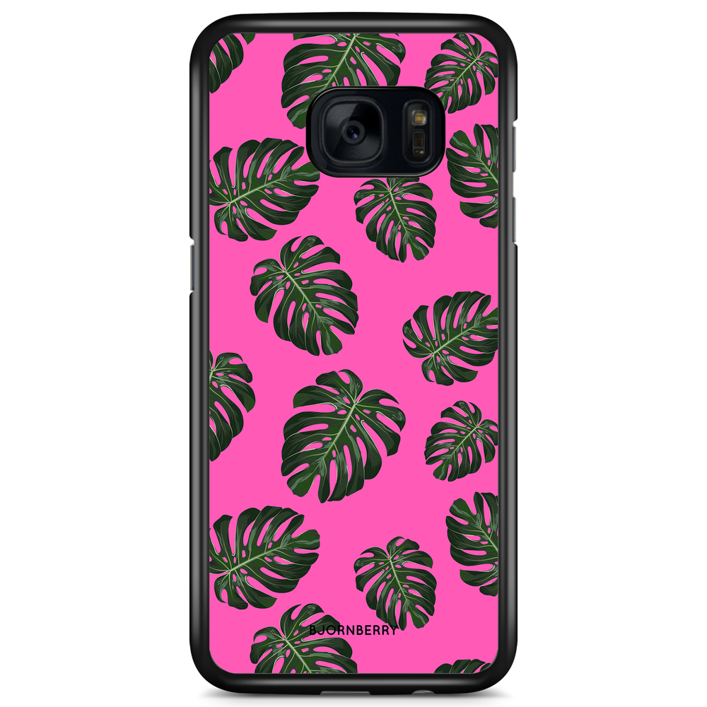 Samsung Galaxy S7 Case - Monstera Pink