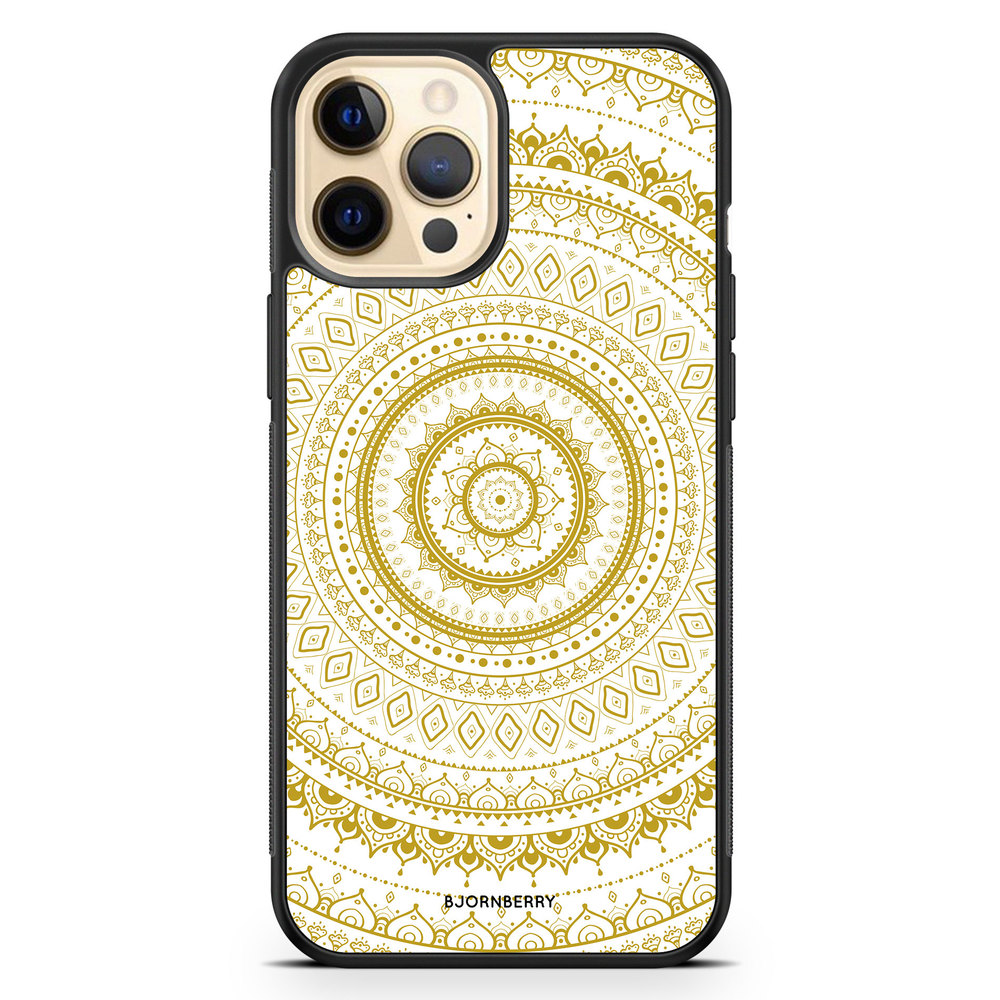 iPhone 12 Pro Max Case - White Gold Mandala
