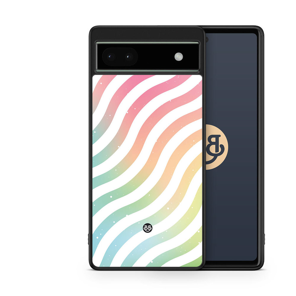Google Pixel 6a Case - Wavy Rainbow