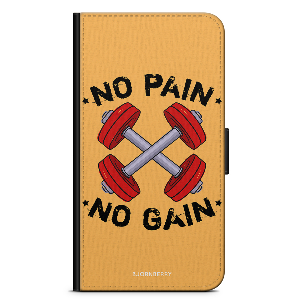 iPhone XR Wallet Case - No Pain No Gain