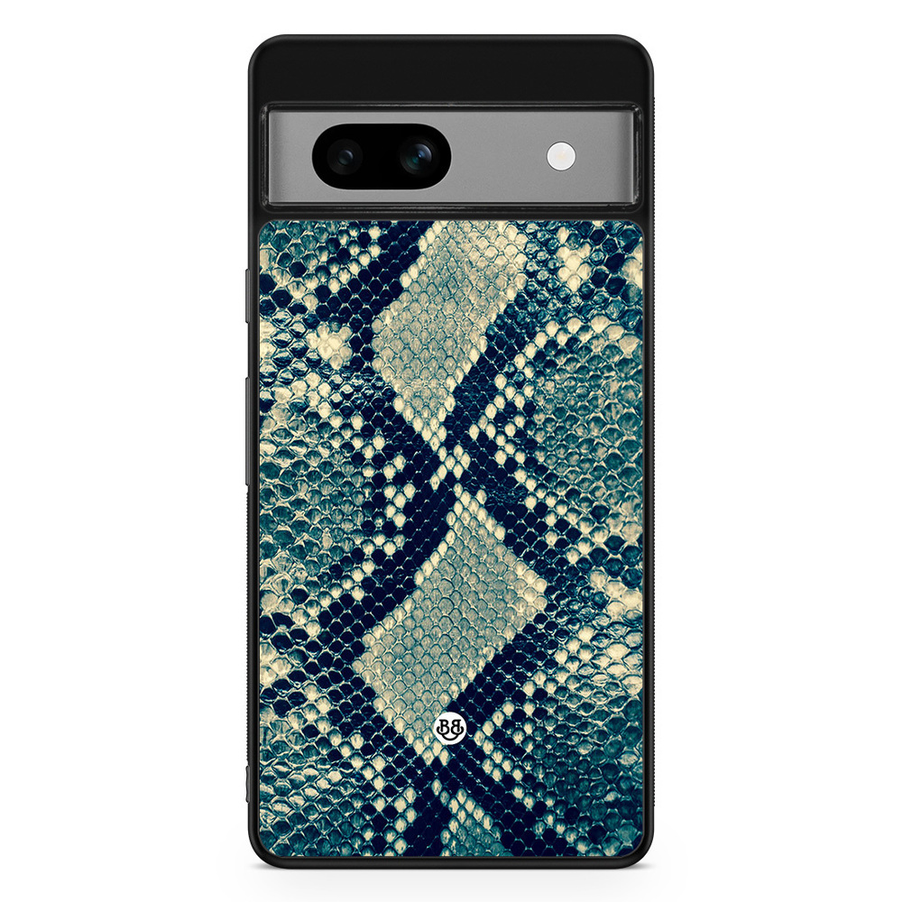 Google Pixel 7a Case - Blue Snakeskin