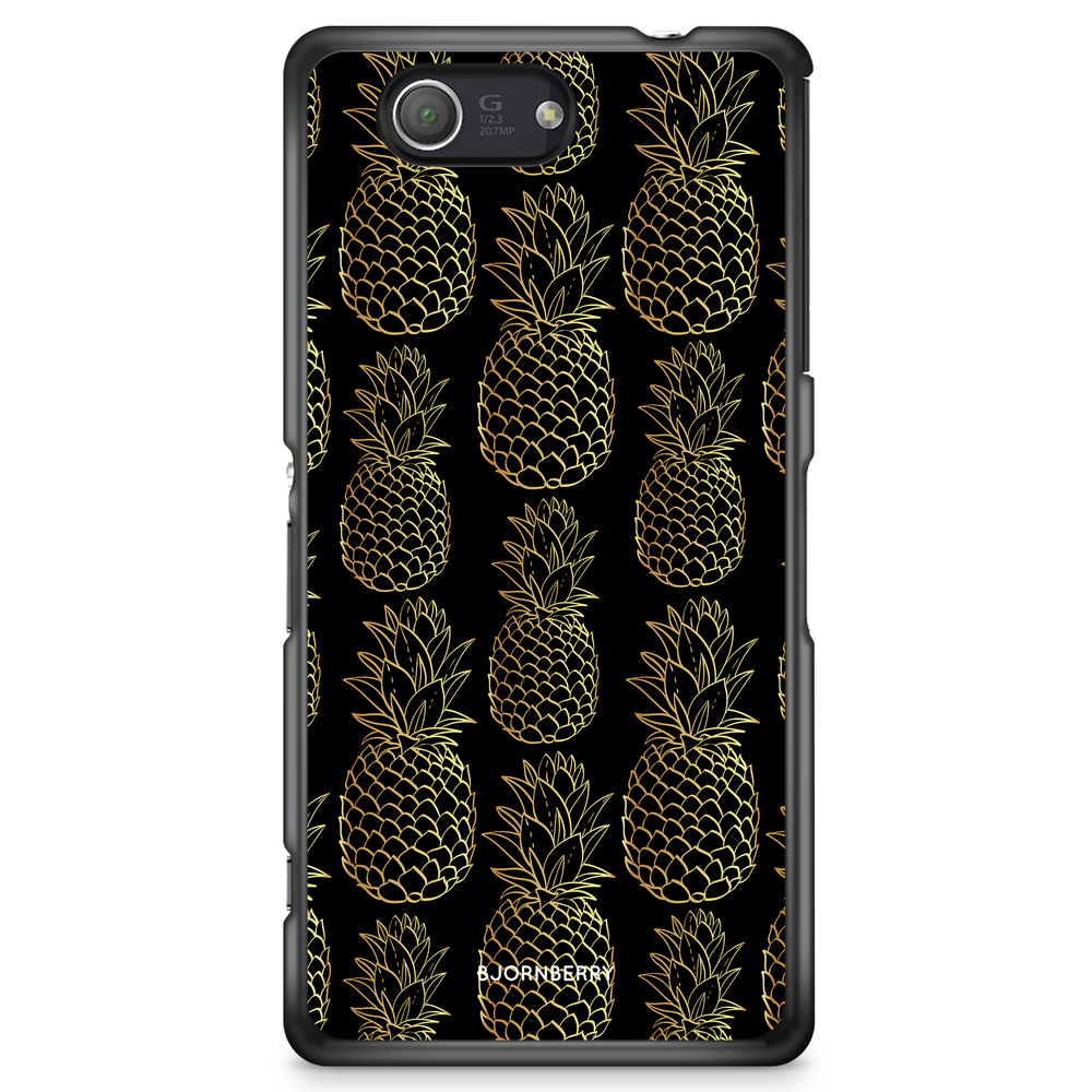 Sony Xperia Z3 Compact Case - Gold Pineapples