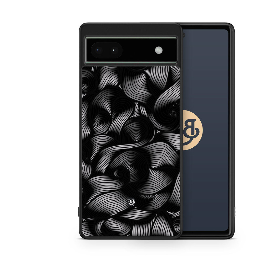 Google Pixel 6a Case - Black Waves