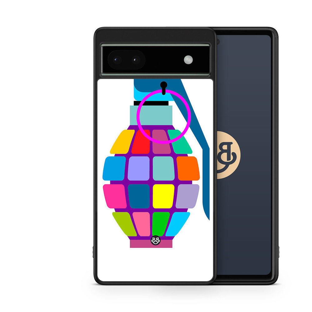 Google Pixel 6a Case - Color hand grenade
