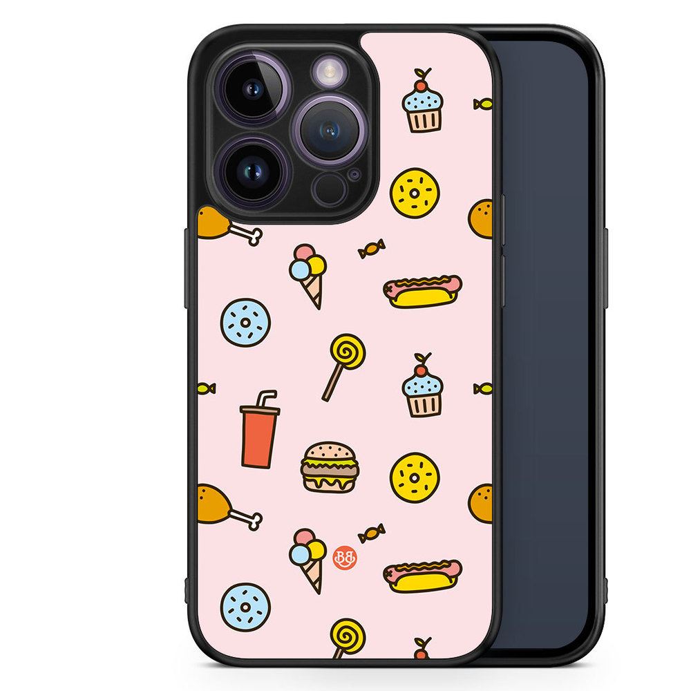 iPhone 14 Pro Case - Junk food Pattern