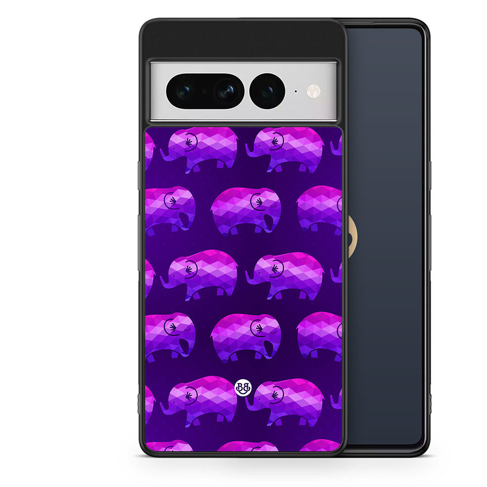 Google Pixel 7 Pro Case - Purple Elephants