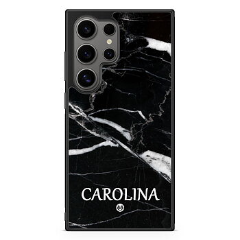Samsung Galaxy S24 Ultra Custom Skal - Black Marble Name