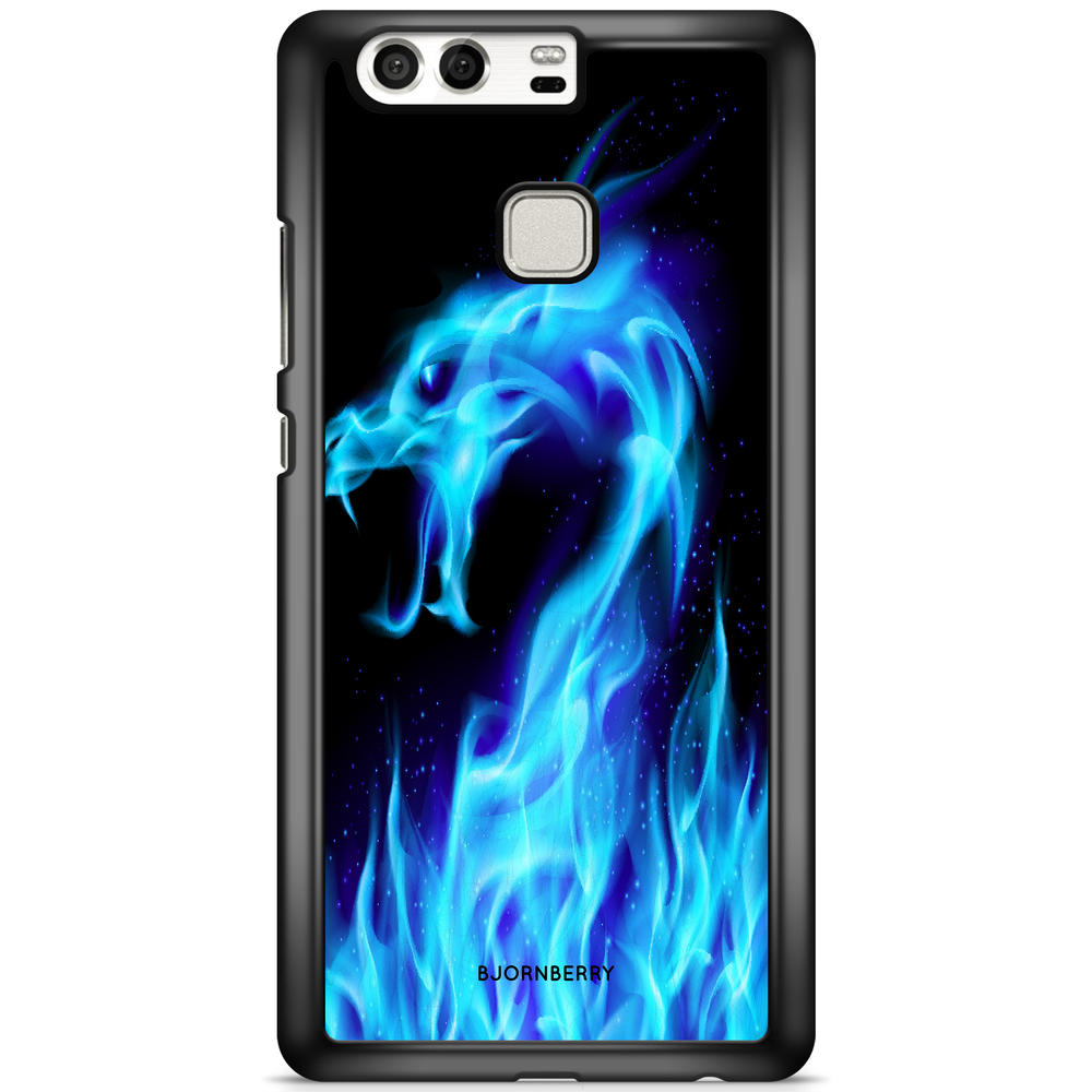 Huawei P9 Case - Blue Flames Dragon