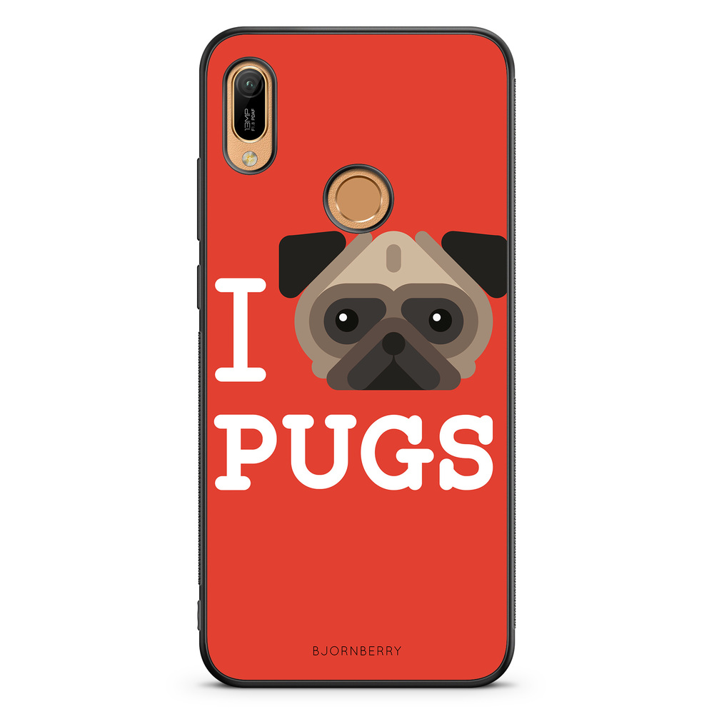 Huawei Y6 2019 Case - I Love Pugs