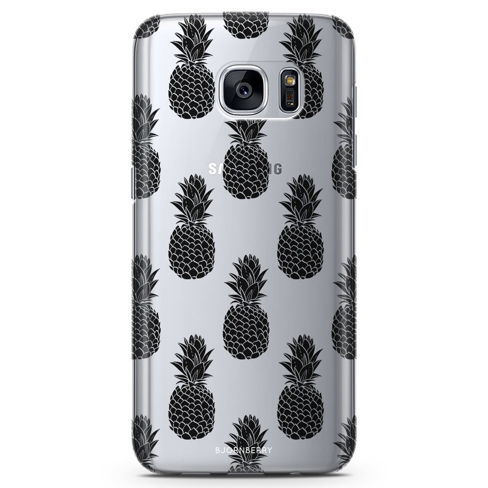 Samsung Galaxy S7 TPU Case - Black Pineapples