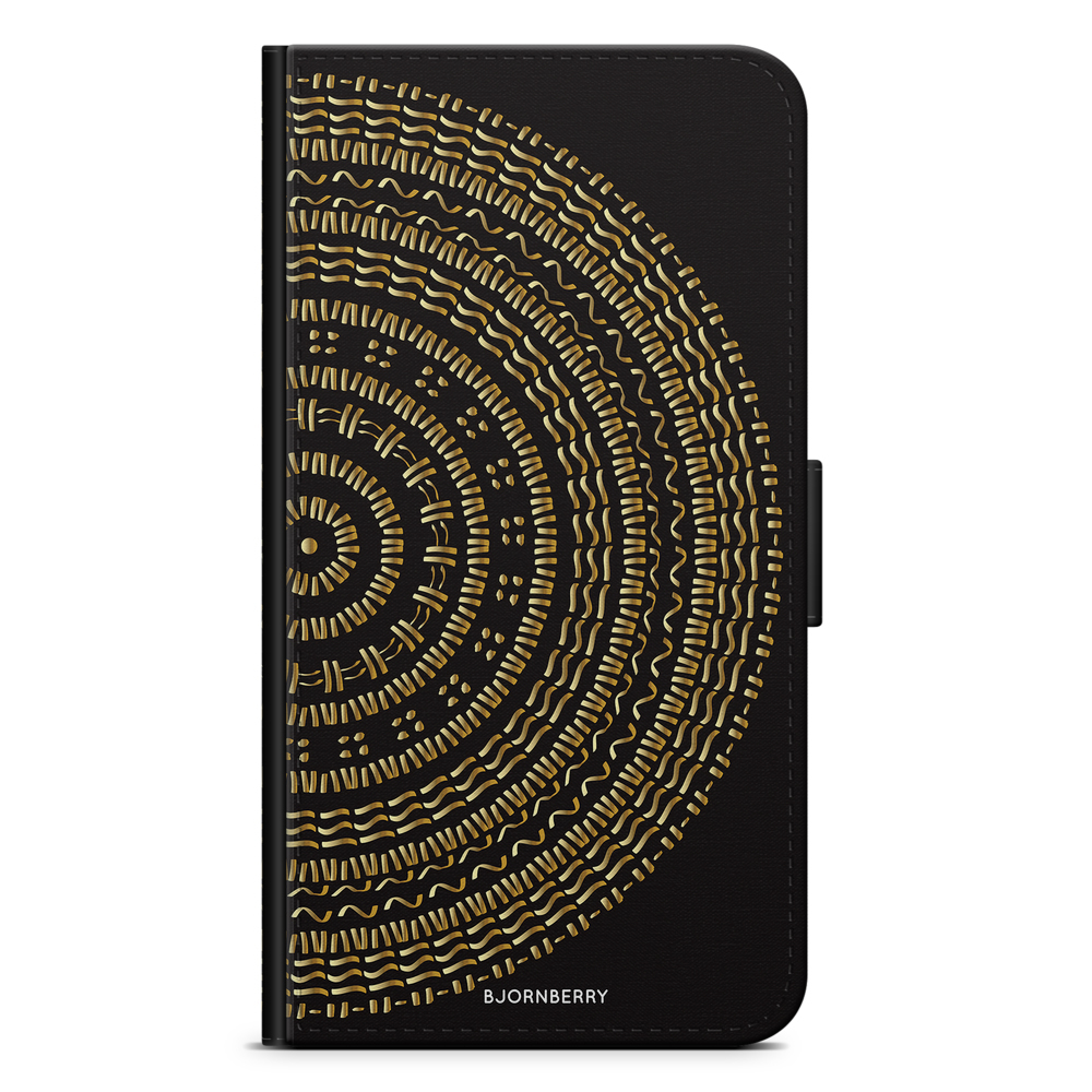 Samsung Galaxy Note 4 Wallet Case - Mandala Gold/Black