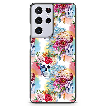 Samsung Galaxy S21 Ultra Case - Skulls And Flowers