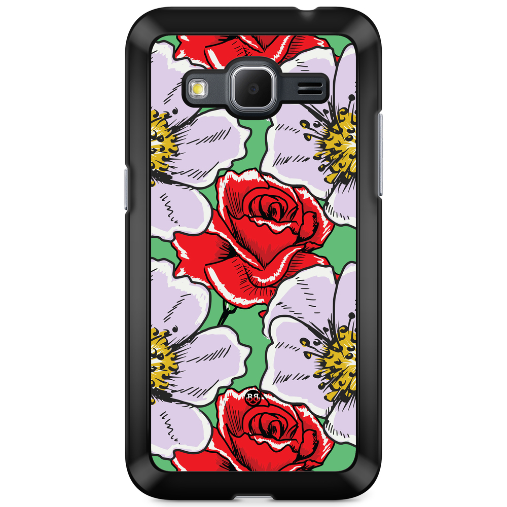 Samsung Galaxy Core Prime Case - Red & White Floral